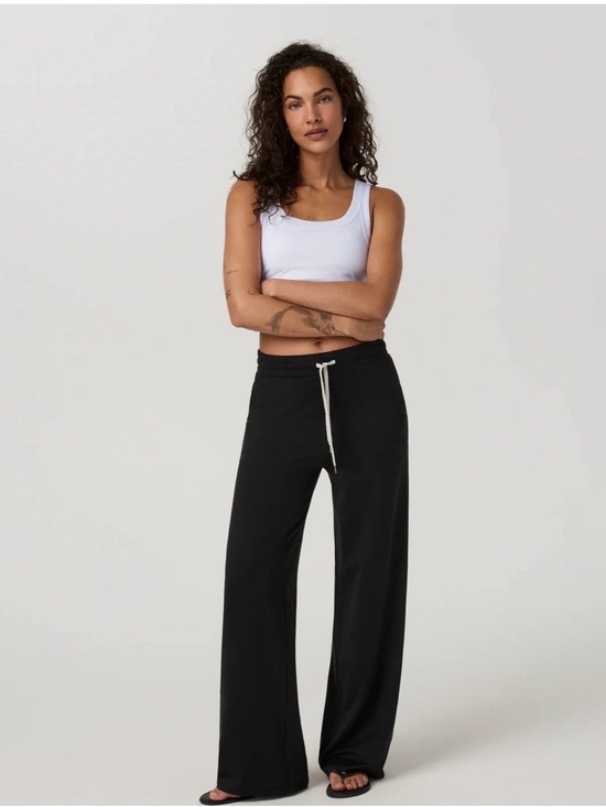 Vuori Pants - Vuori Halo Essential Wide Leg Pants Black